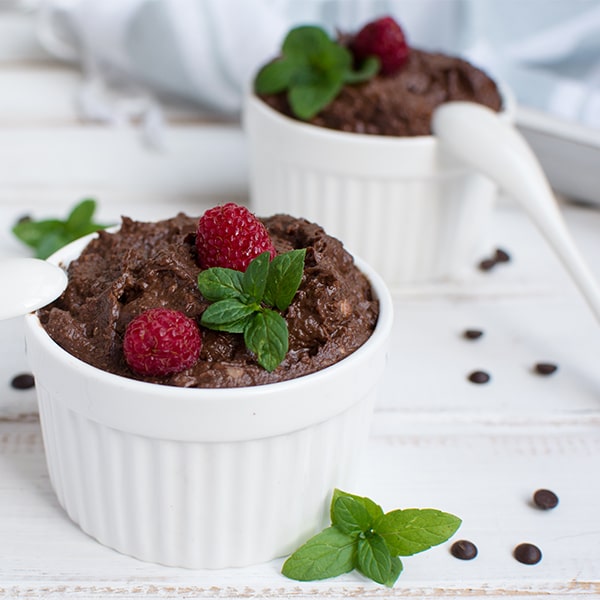 Raspberry chocolate pudding
